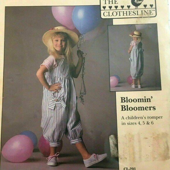 Sewing Pattern The Clothesline Childs Playsuit Romper Bloomin Bloomers Size 4-6 - Picture 1 of 3